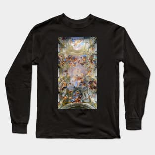 The Triumph Of St Ignatius Ceiling Painting Fresco Renaissance Long Sleeve T-Shirt